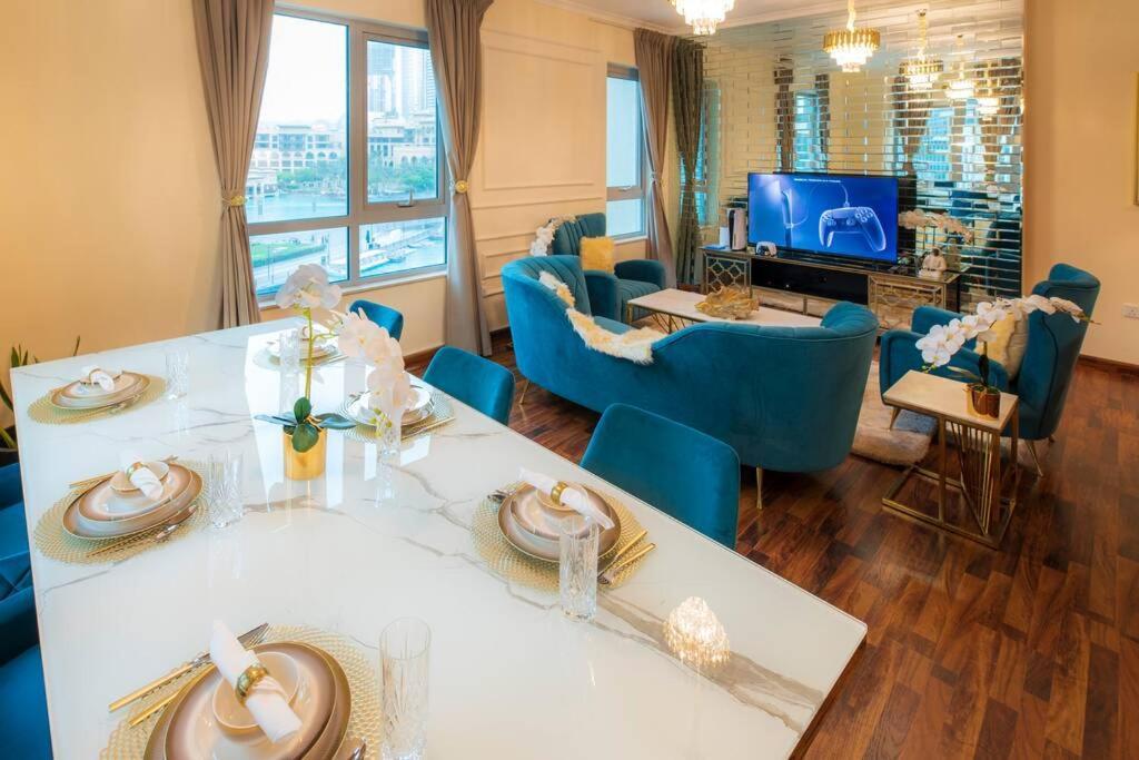 First Class 2Br With Full Burj Khalifa And Fountain View Dubái Exterior foto