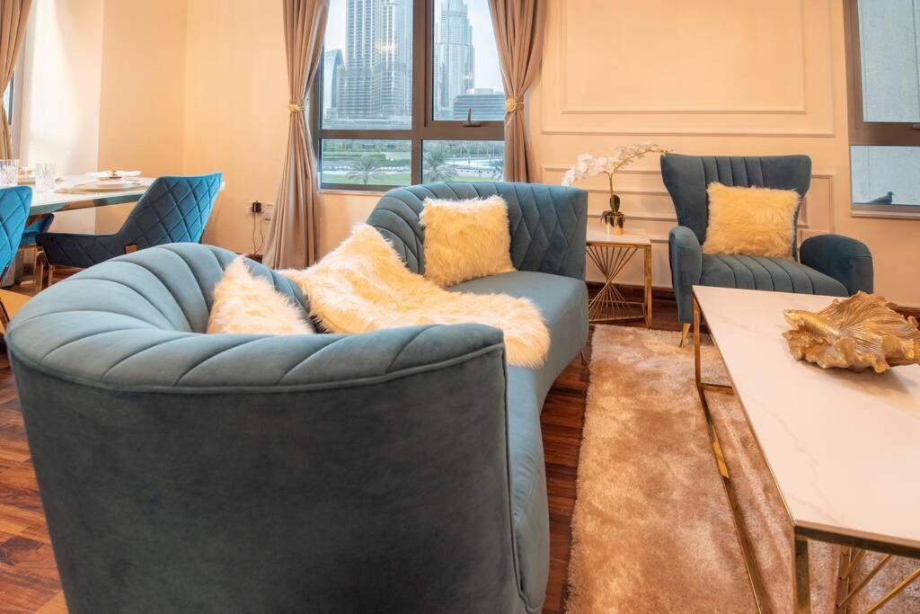 First Class 2Br With Full Burj Khalifa And Fountain View Dubái Exterior foto
